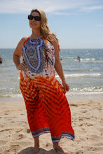 Load image into Gallery viewer, Drawstring Dress Coral Snake
