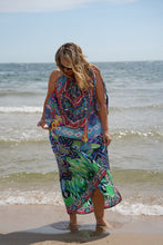 Load image into Gallery viewer, Drawstring Dress Forest Ikat
