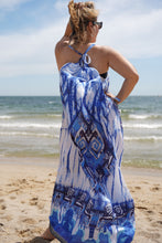 Load image into Gallery viewer, Drawstring Dress Blue Bandini
