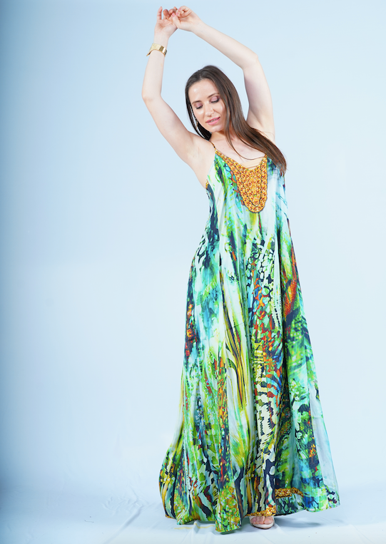 T-Back Dress- Deep Amazon