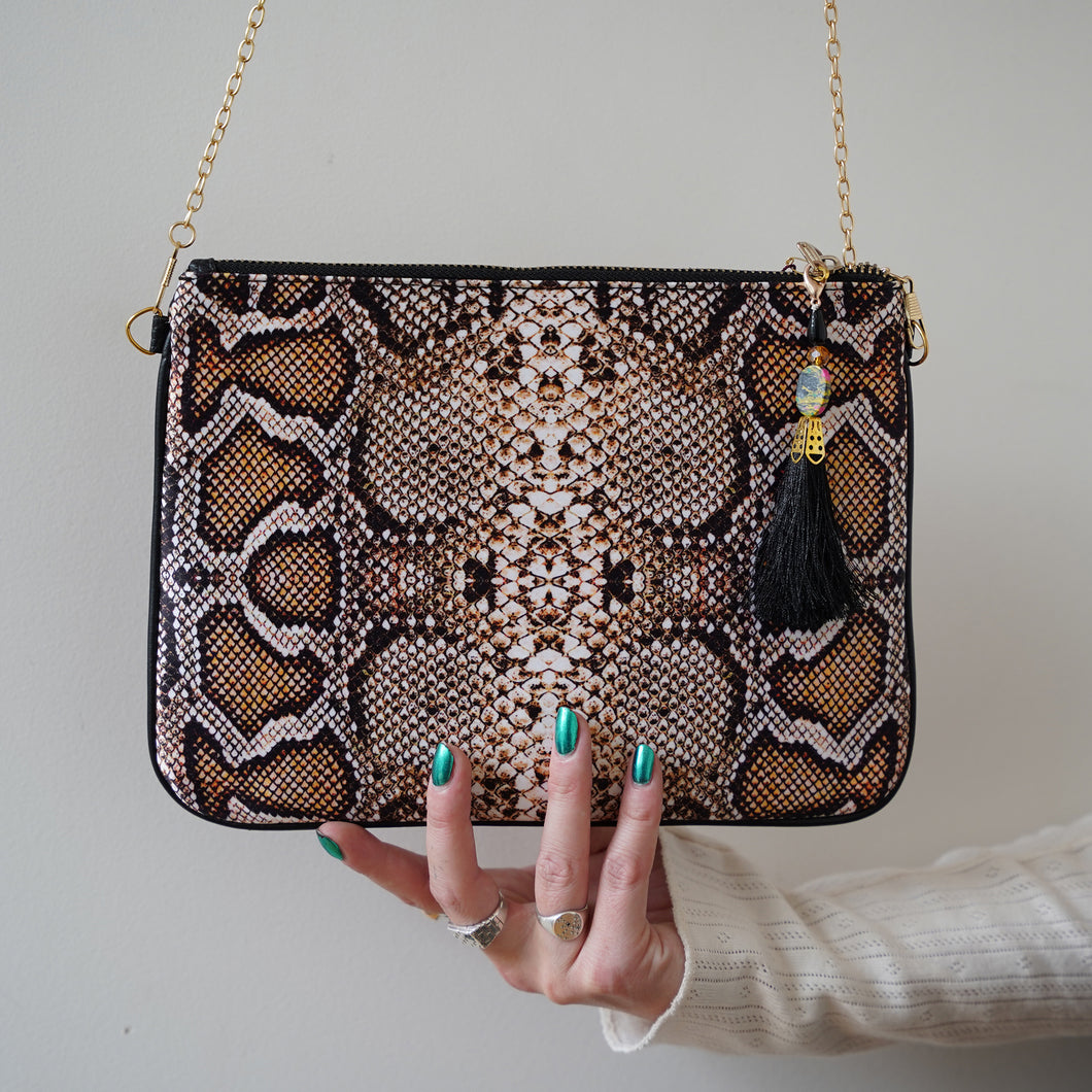 Printed Clutch bag - Python